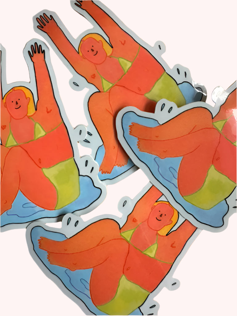 Swimmer Girl Sticker