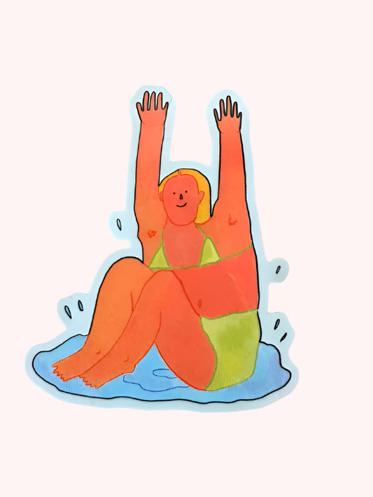 Swimmer Girl Sticker